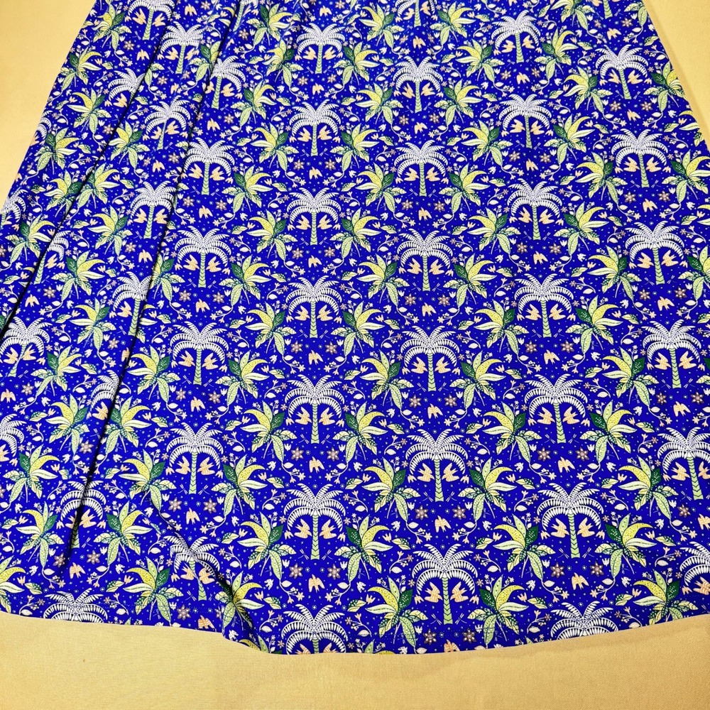 Boden Maxi Skirt Blue Palm Tree Print Elastic Waist Women's‎ US 12R Pockets NWT - Picture 12 of 16